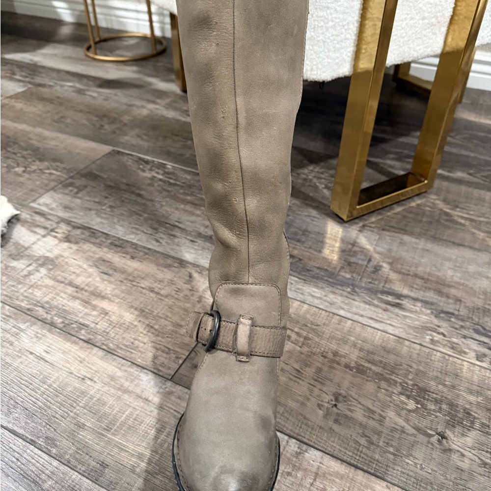 Born Taupe Heeled Boots - Picture 3 of 10